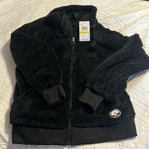 Plush Spyder brand black size medium zip jacketNWT